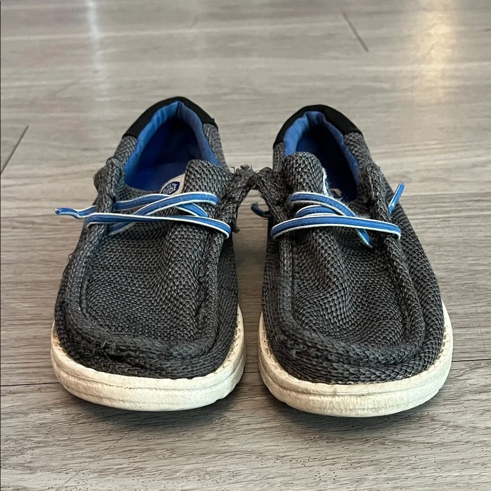 Hey Dude Urban Kids Black and Blue Moccasins